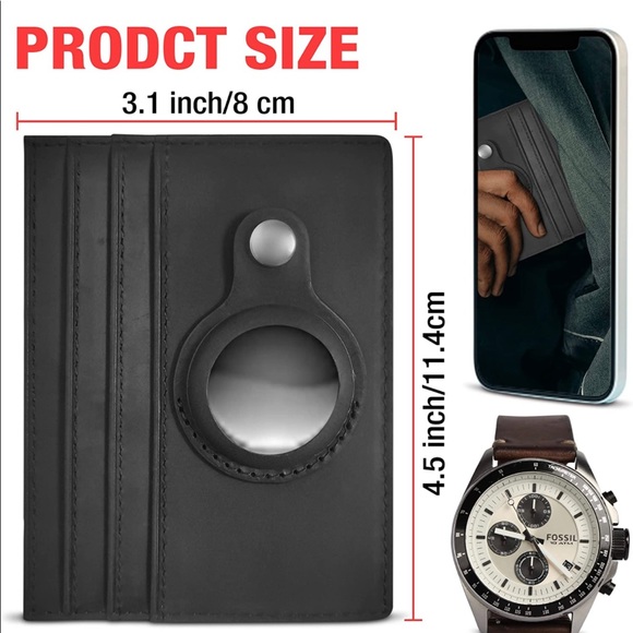 Credit Card Wallet with Built In AirTag Holder - Picture 5 of 6